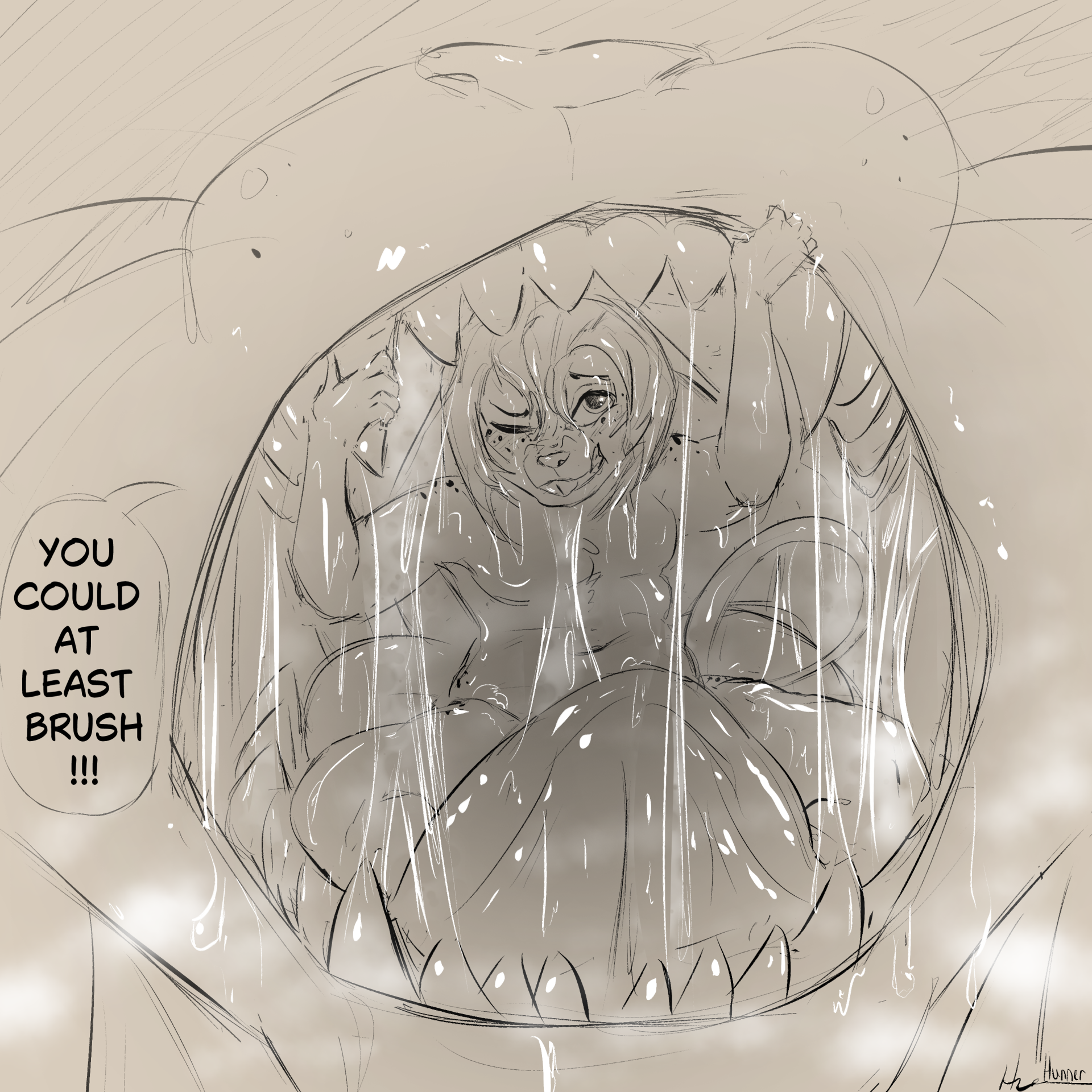 squeaky and salty drawn by hunner