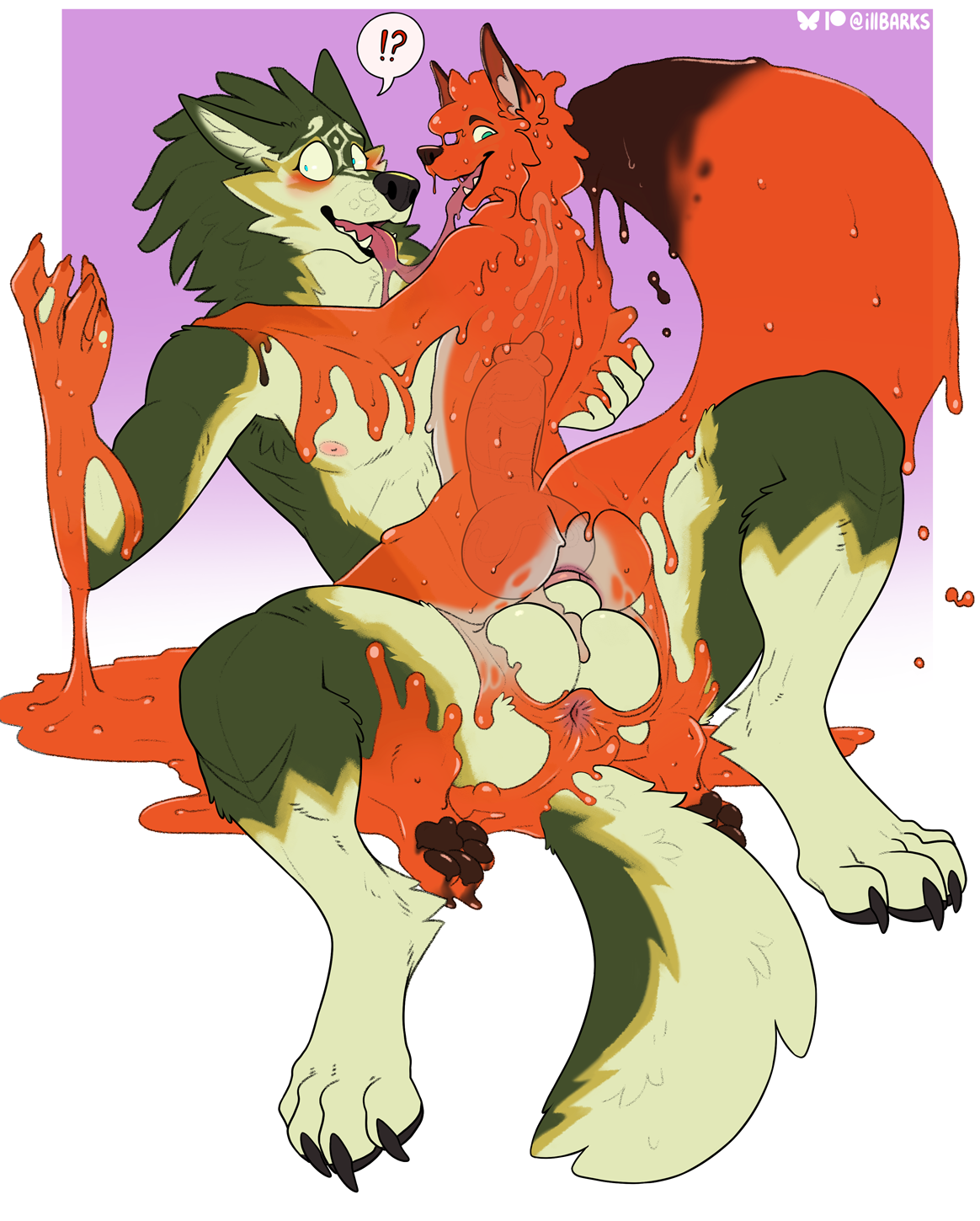 wolf link drawn by illbarks
